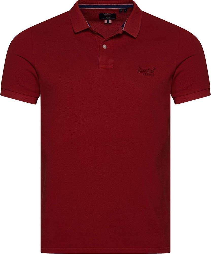 Superdry Polo Destroy Donkerrood