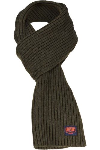 Superdry workwear knitted scarf Groen