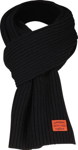 Superdry workwear knitted scarf Zwart