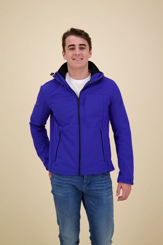 Superdry hooded soft shell trekker jacket Blauw