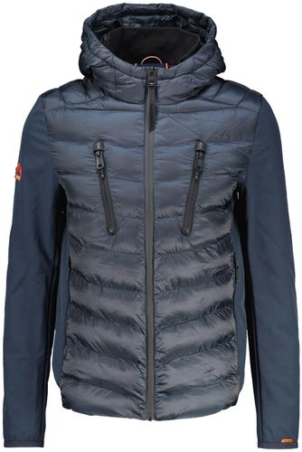 Superdry hooded storm softshell Blauw