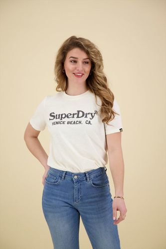 Superdry Metallic vanue Tshirt Wit