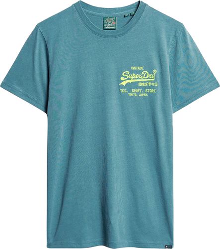 Superdry T-shirt Vintage Neon Blauw