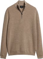 merino henley half zip jumper Bruin