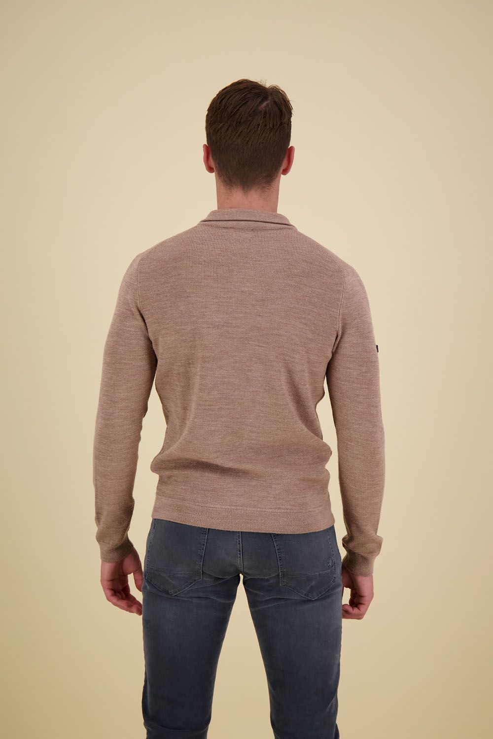 Superdry Trui Merino Henley Beige