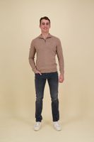 merino henley half zip jumper Bruin