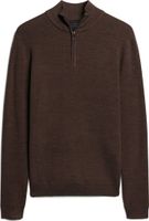 merino henley half zip jumper Bruin