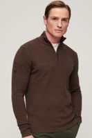 merino henley half zip jumper Bruin