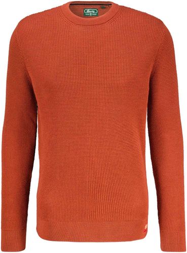 Superdry textured crew knit Rood