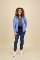 essential borg lined zip hoodie Blauw