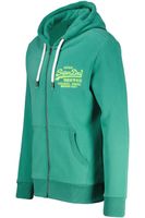 neon vintage logo zip hoodie Groen