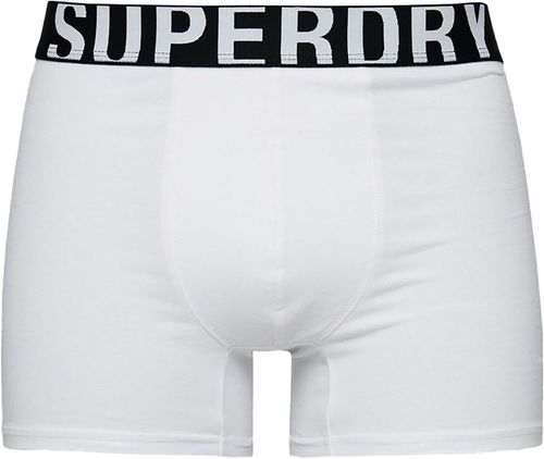 Superdry Organic Cotton Boxer Dual Logo Double Pack Zwart