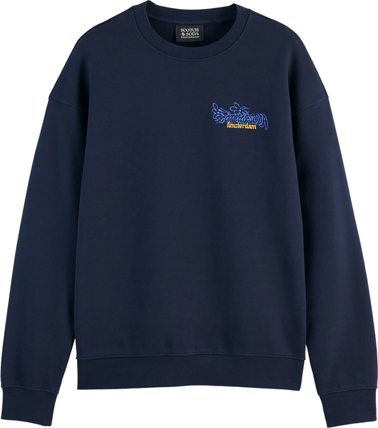 Scotch & Soda Sweater Artwork Blauw Scotch & Soda Sweater Artwork Blauw