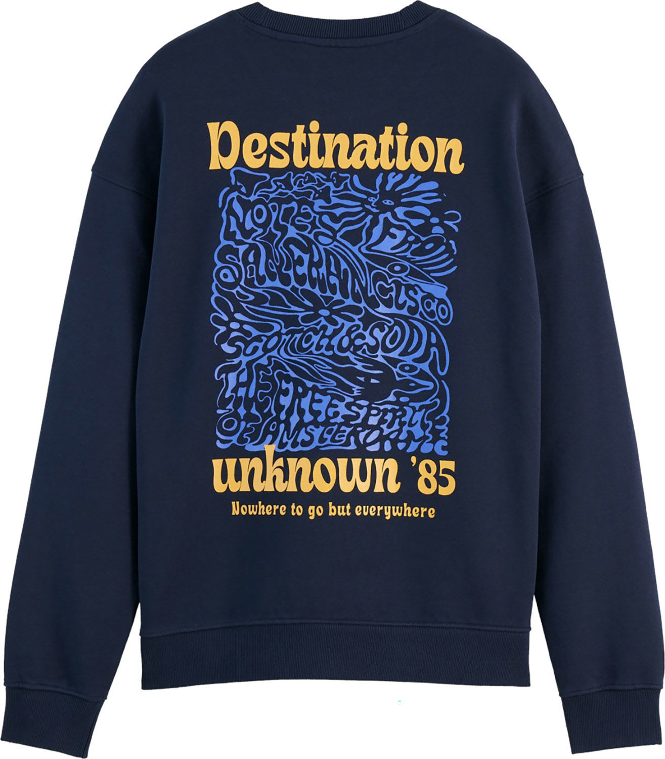 Scotch & Soda Sweater Artwork Blauw Scotch & Soda Sweater Artwork Blauw