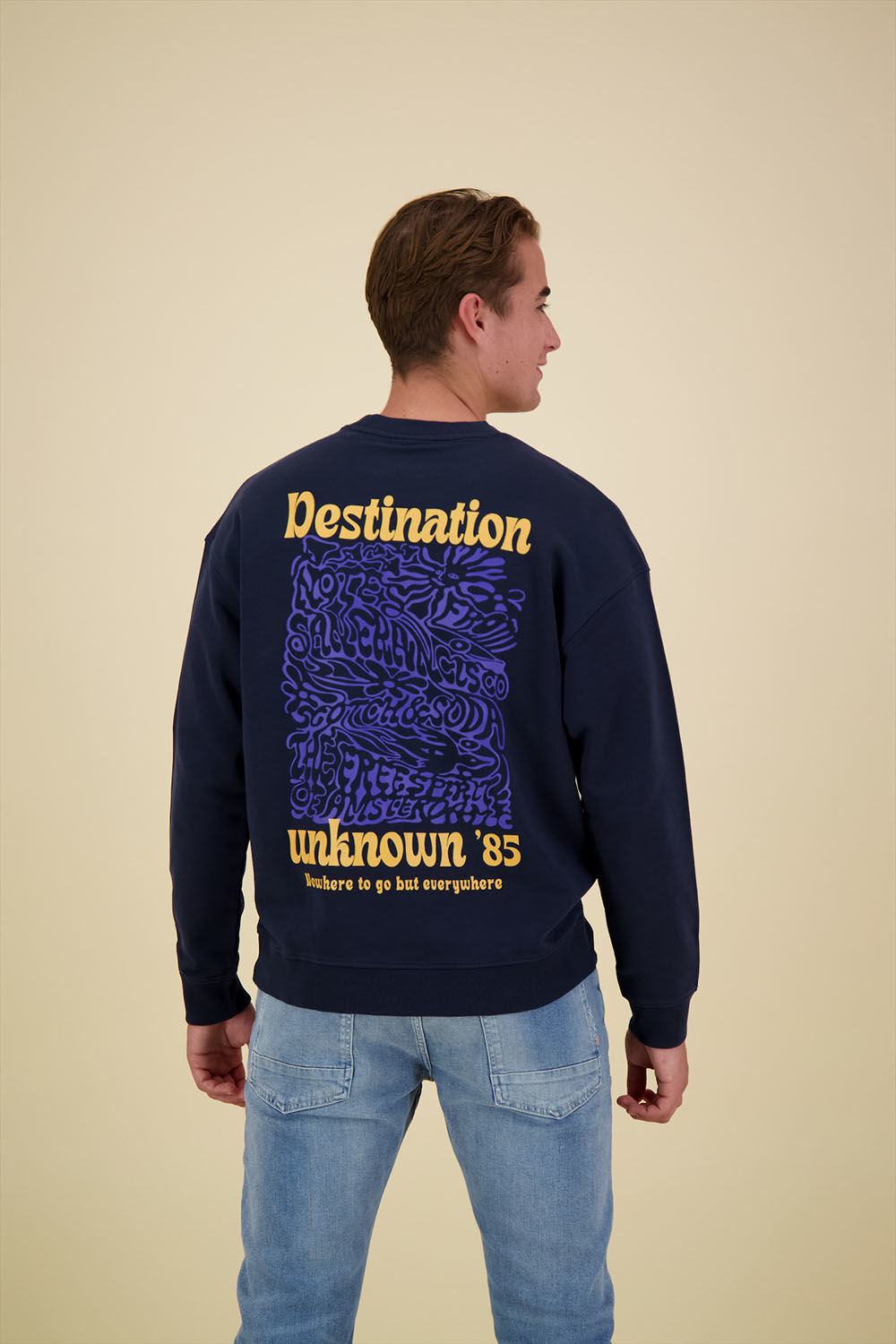 Scotch & Soda Sweater Artwork Blauw Scotch & Soda Sweater Artwork Blauw