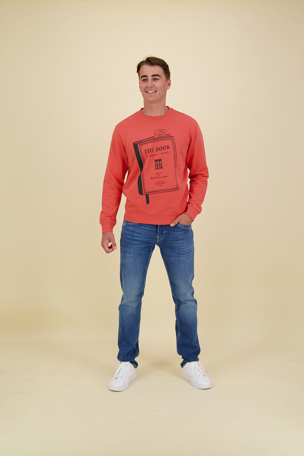 Scotch & Soda Sweater Artwork Oranje Scotch & Soda Sweater Artwork Oranje
