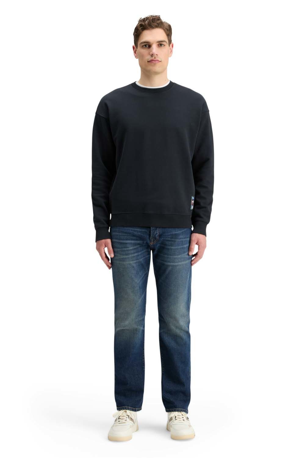 Scotch & Soda Front Back Artwork Sweatshirt Zwart  Scotch & Soda Front Back Artwork Sweatshirt Zwart
