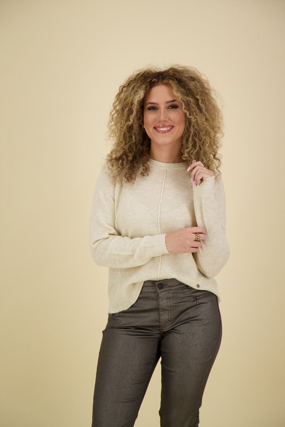 Poools Trui Beige Poools Trui Beige