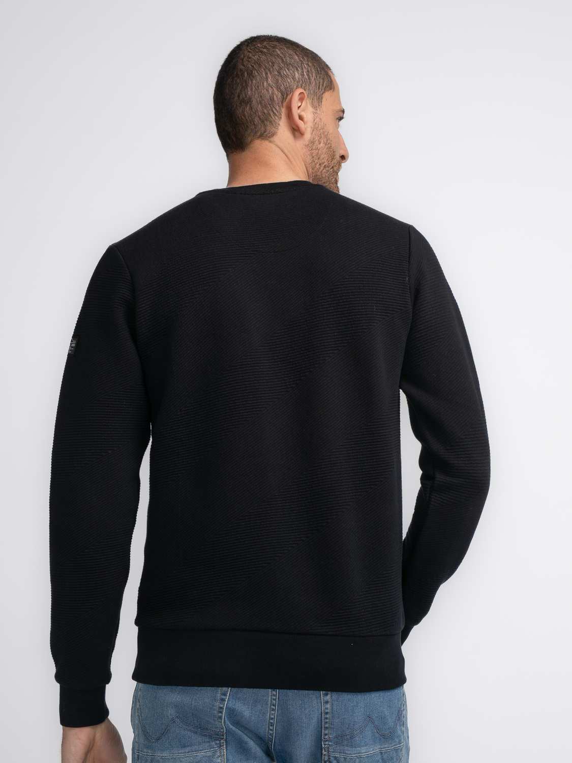Petrol Sweater Round Neck Zwart  Petrol Sweater Round Neck Zwart