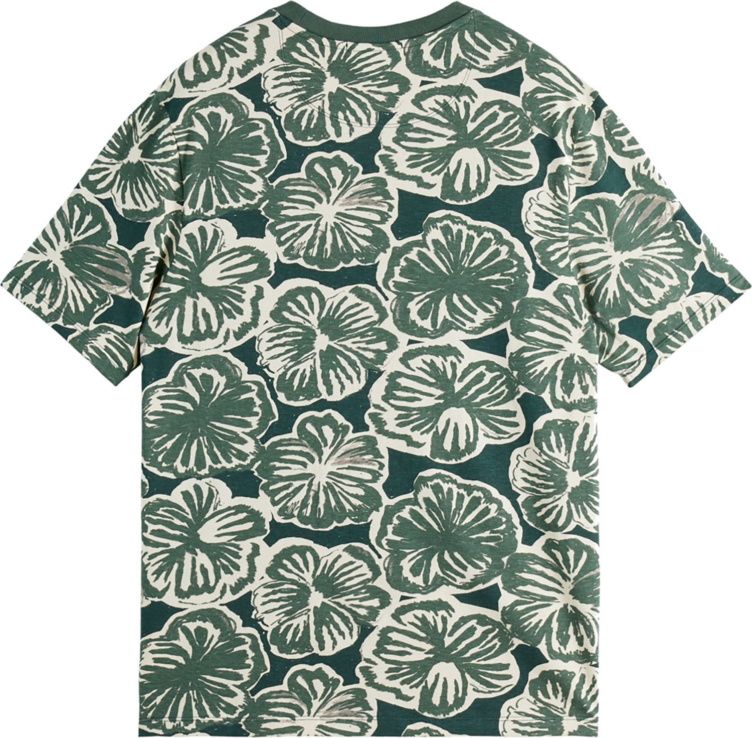 Scotch & Soda T-shirt Big All Over Print Groen Scotch & Soda T-shirt Big All Over Print Groen