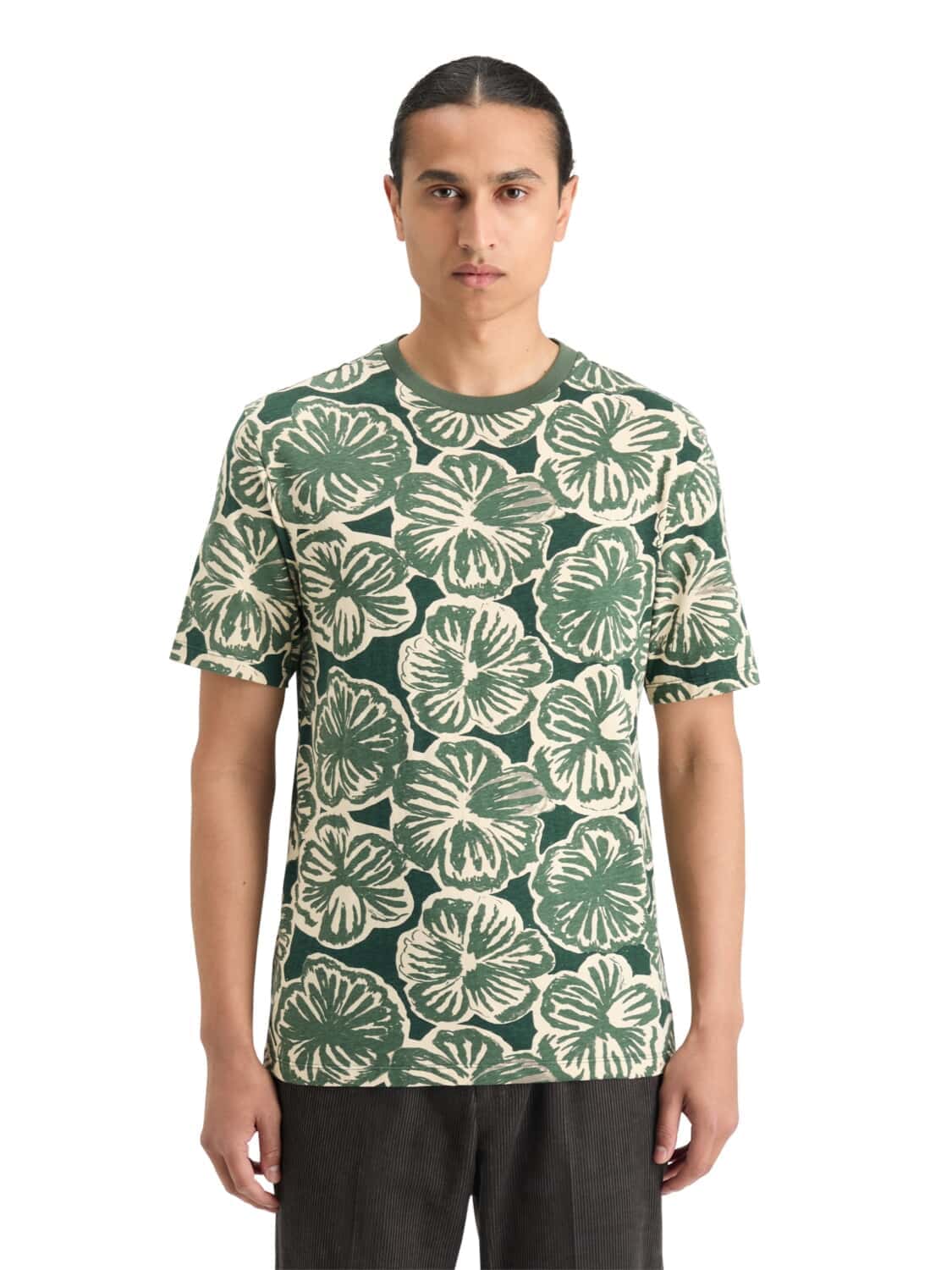 Scotch & Soda T-shirt Big All Over Print Groen Scotch & Soda T-shirt Big All Over Print Groen