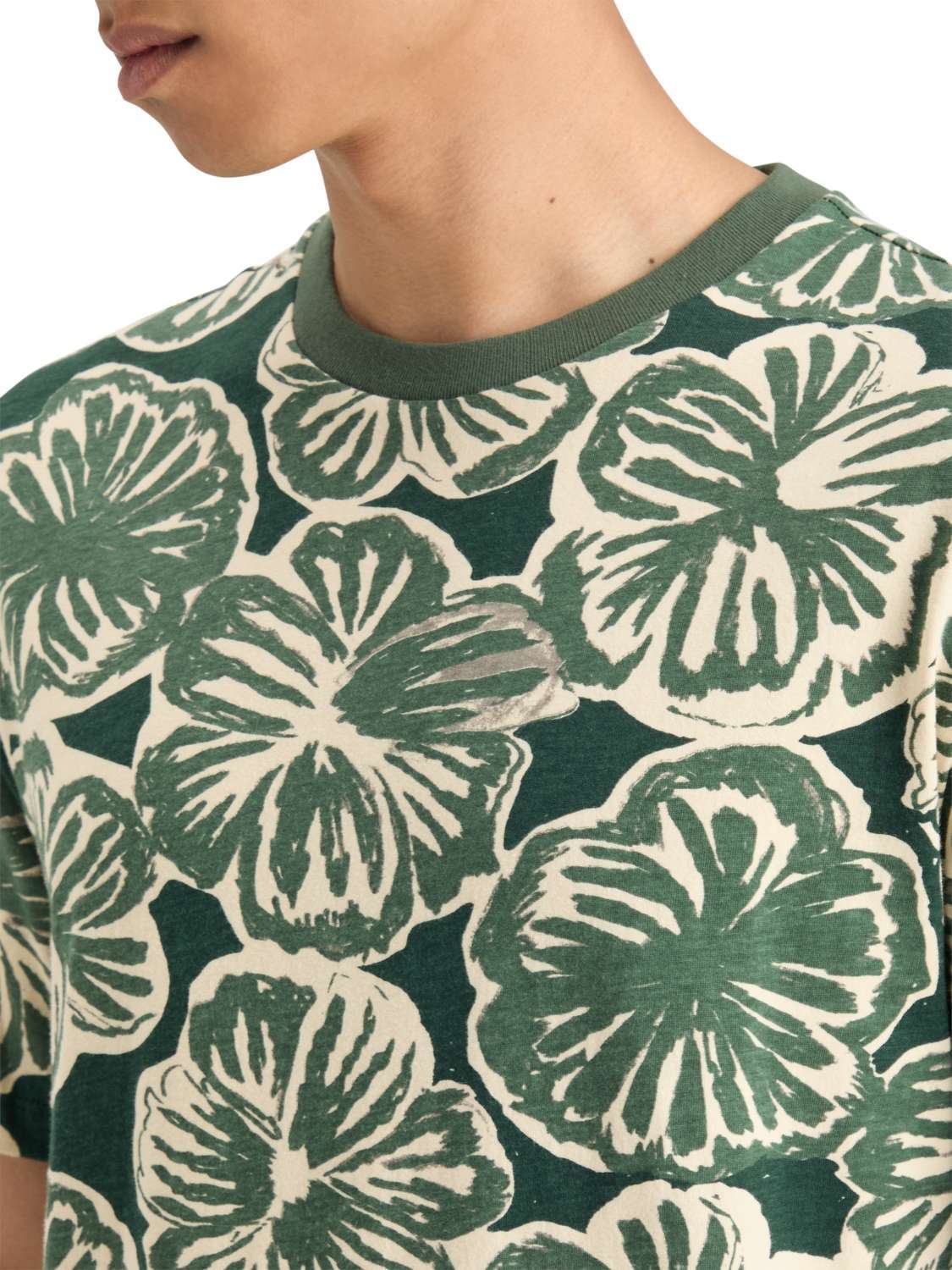 Scotch & Soda T-shirt Big All Over Print Groen Scotch & Soda T-shirt Big All Over Print Groen
