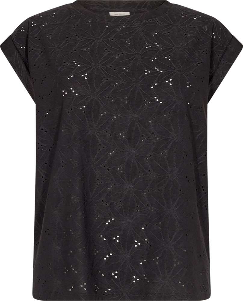 Freequent T-Shirt Blond Zwart Freequent T-Shirt Blond Zwart