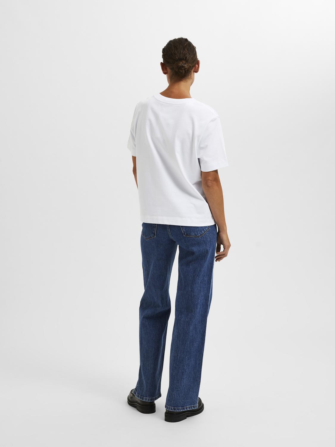 Selected Femme T-Shirt Essential Wit Selected Femme T-Shirt Essential Wit