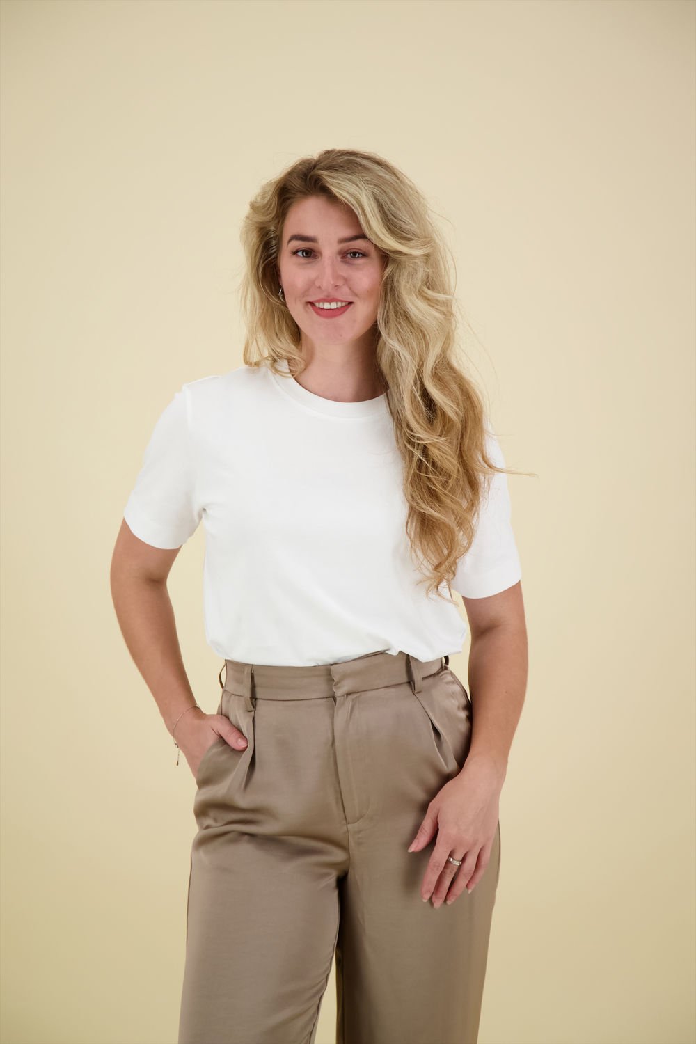Selected Femme T-Shirt Essential Wit Selected Femme T-Shirt Essential Wit