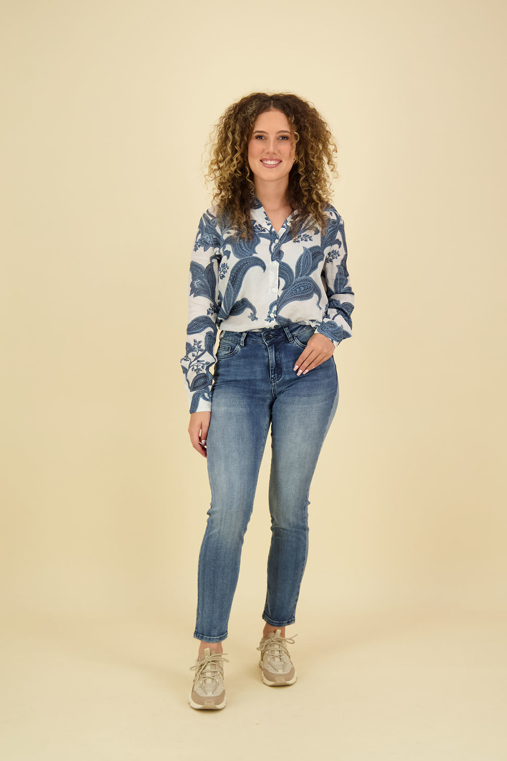 Mos Mosh Blouse Taylor Blauw Mos Mosh Blouse Taylor Blauw