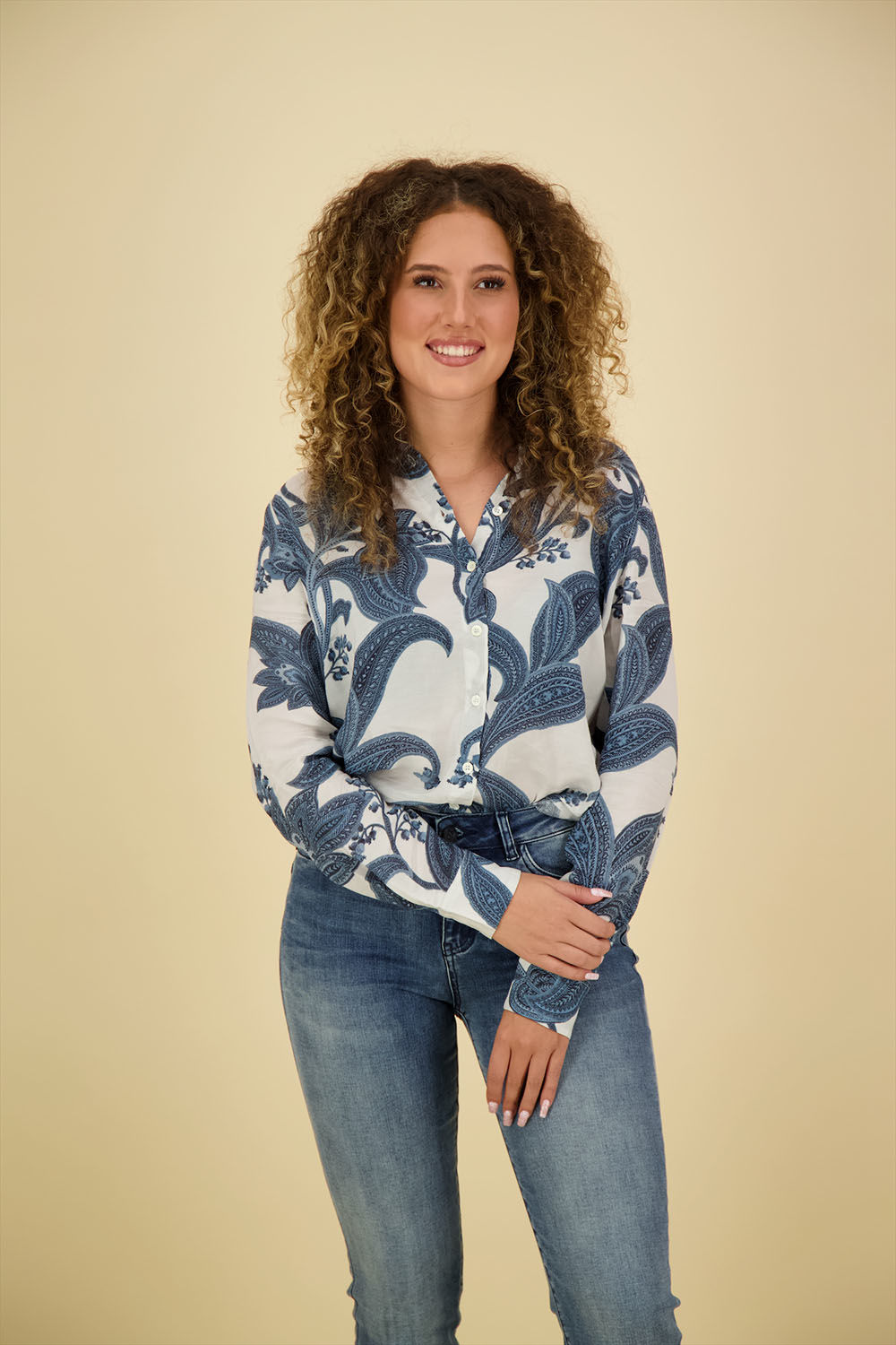 Mos Mosh Blouse Taylor Blauw Mos Mosh Blouse Taylor Blauw