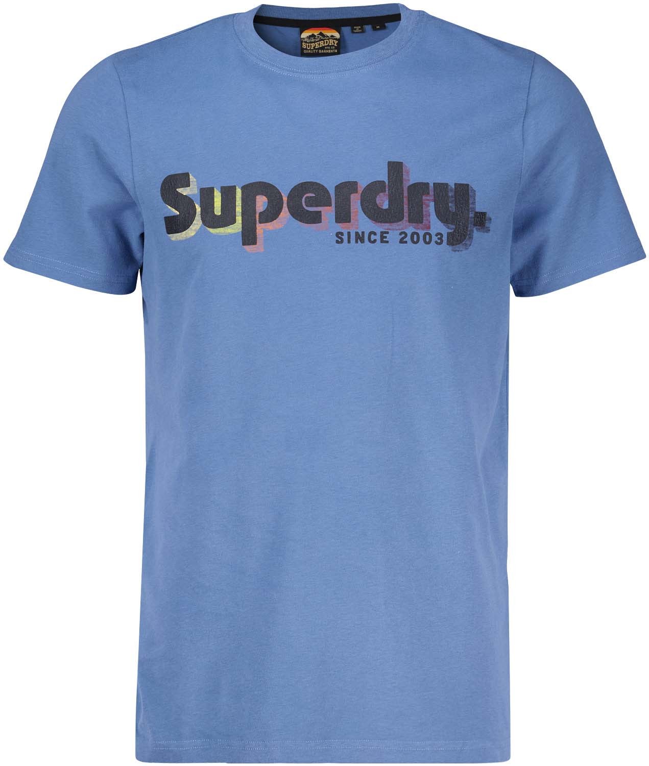 Superdry T-shirt Blauw Superdry T-shirt Blauw