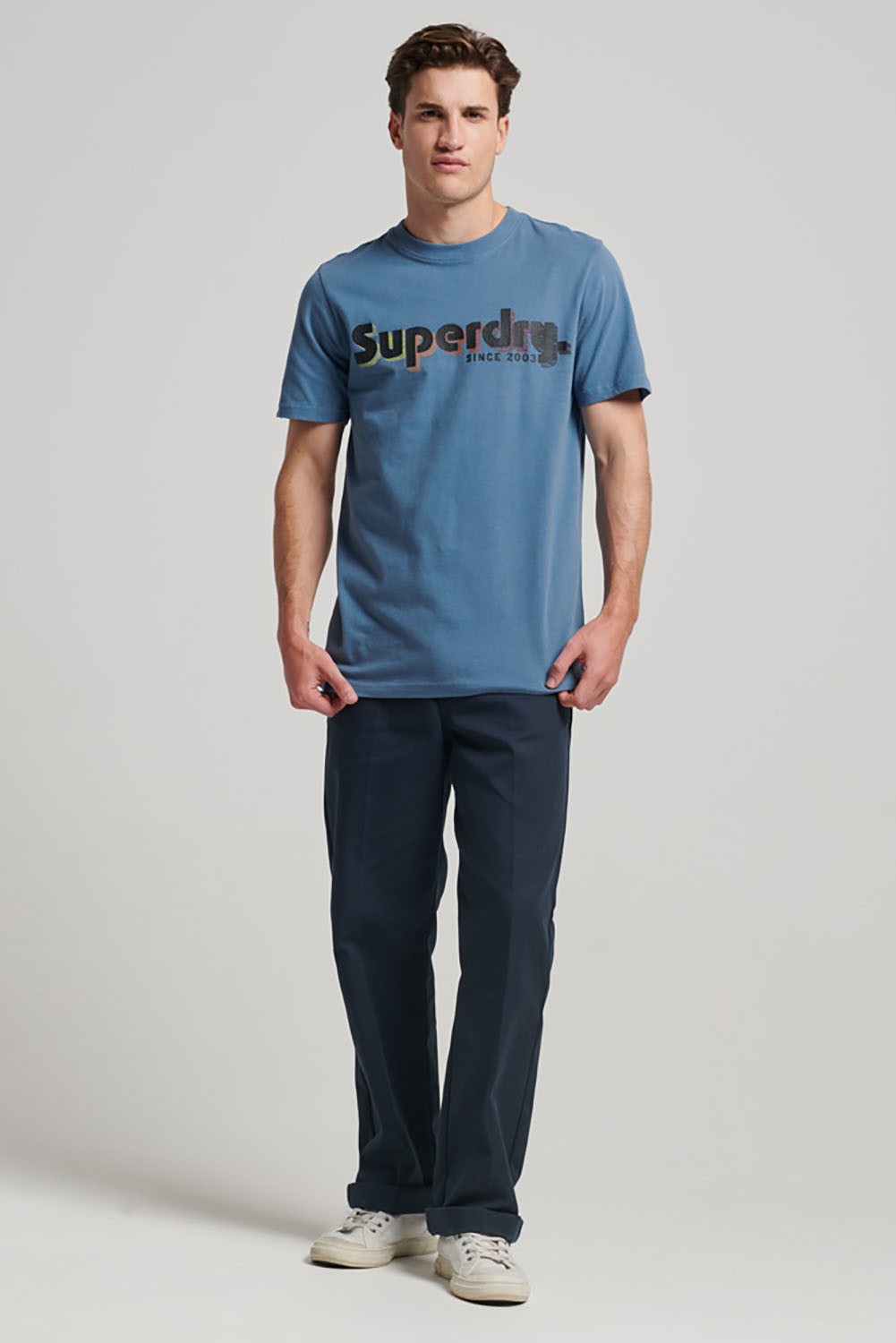 Superdry T-shirt Blauw Superdry T-shirt Blauw
