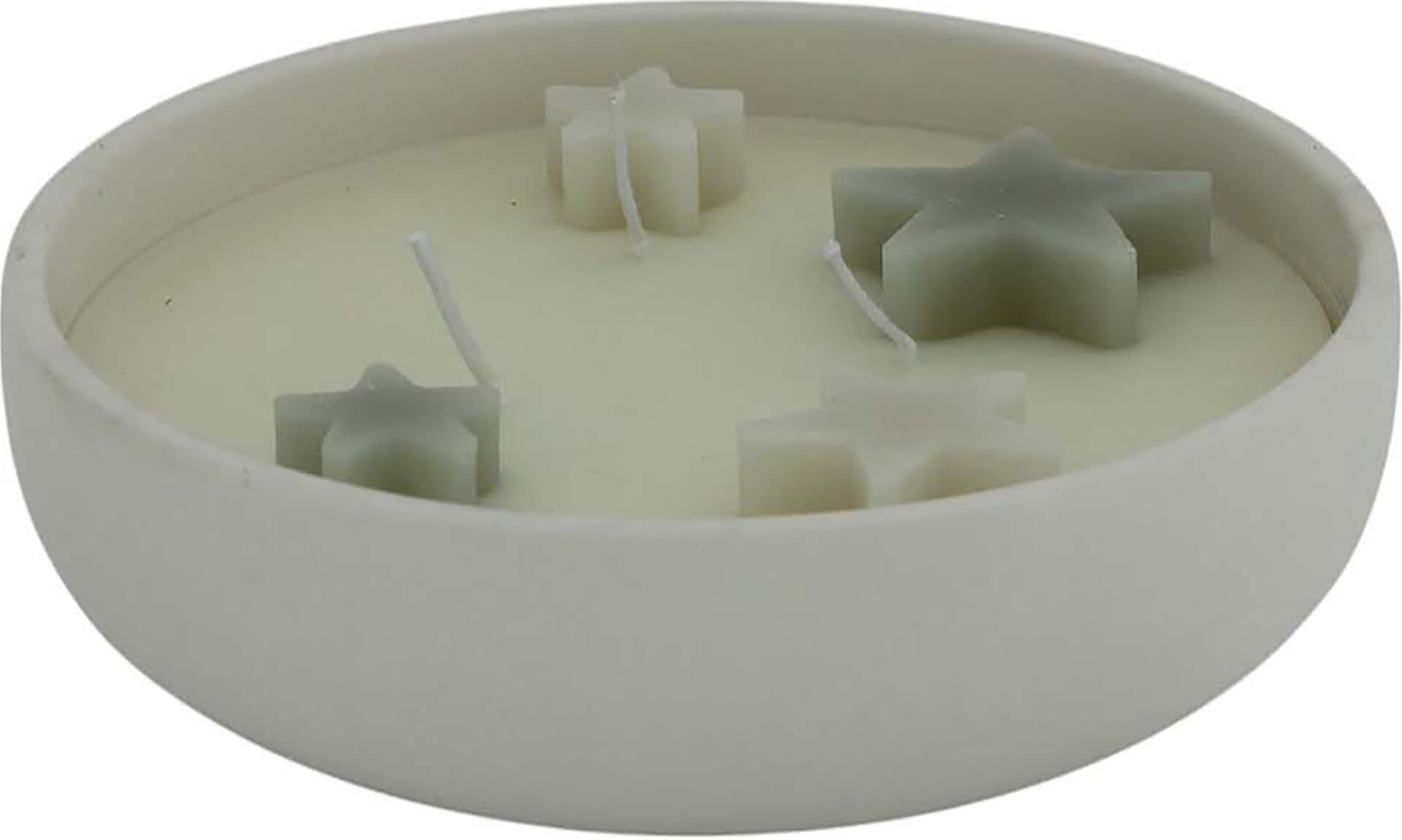 Candle Star Bowl 15x15cm Grijs  Candle Star Bowl 15x15cm Grijs