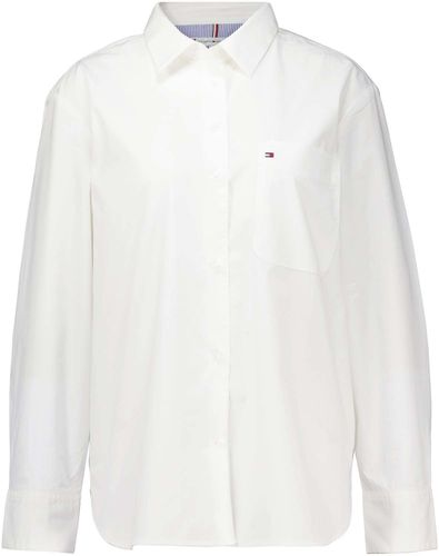 Tommy Hilfiger Blouse poplin easy fit Wit