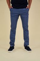 Chino bleecker printed structure Blauw