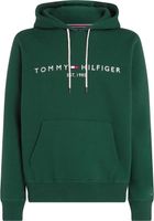 tommy logo hoody Groen