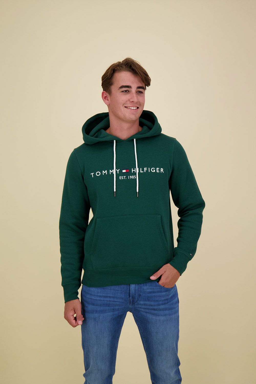 Tommy Hilfiger Hoodie Donkergroen