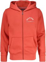 roundall hooded zip through Rood