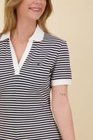 F&F open plckr lycll polo drs ss Blauw