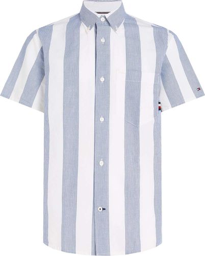 Tommy Hilfiger striped stripe shirt ss Blauw