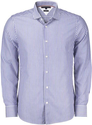 Tommy Hilfiger silky classic stripe shirt Blauw