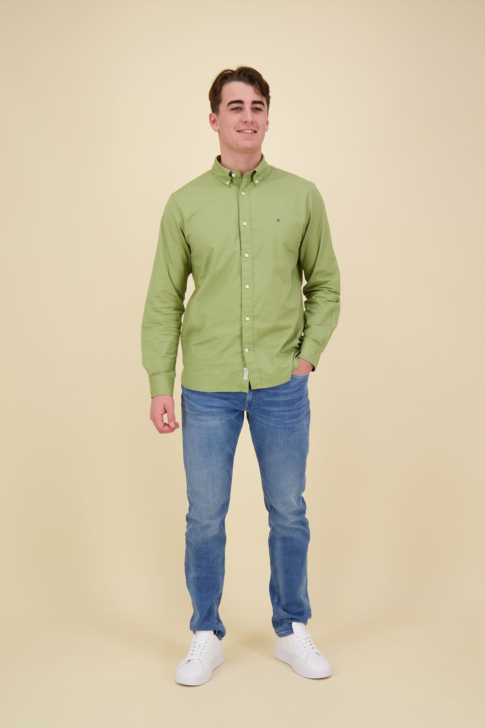 Tommy Hilfiger Overhemd Poplin Groen