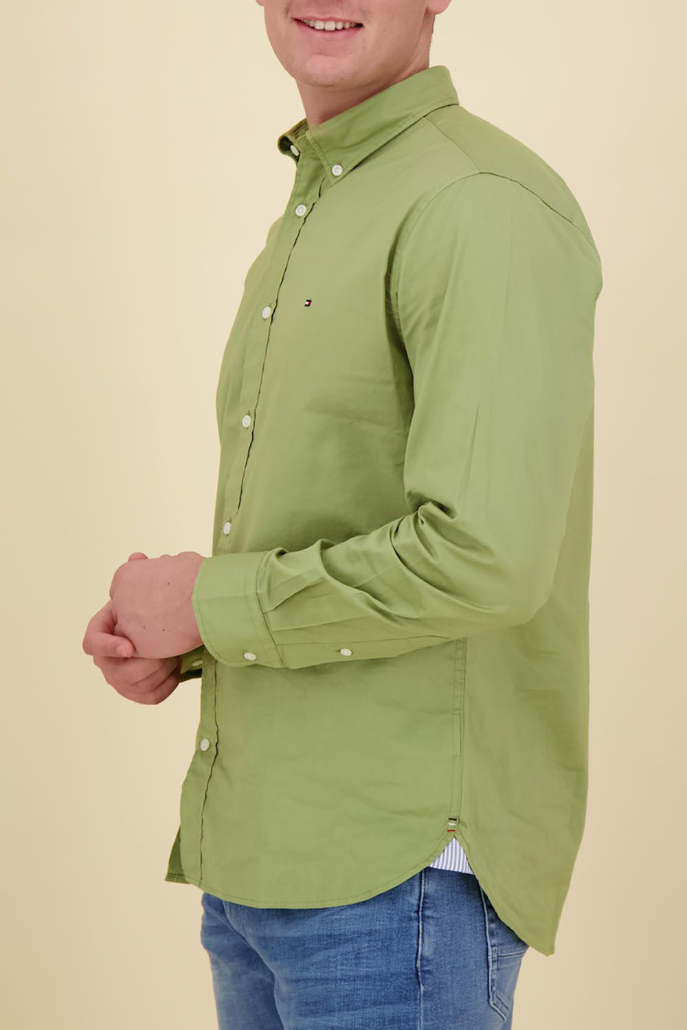 Tommy Hilfiger Overhemd Poplin Groen