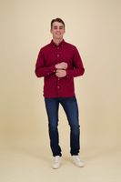 flex brushed twill shirt Rood