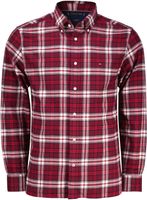 brushed tommy tartan small shirt Rood