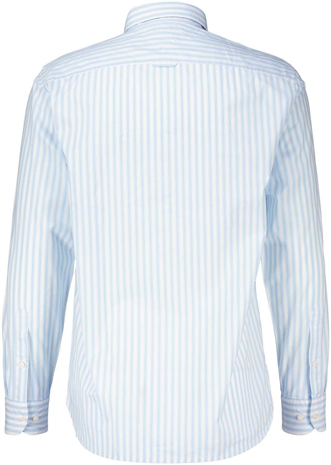 Tommy Hilfiger Overhemd Stripe Poplin Lichtblauw