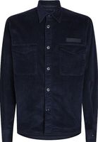 corduroy solid overshirt Blauw