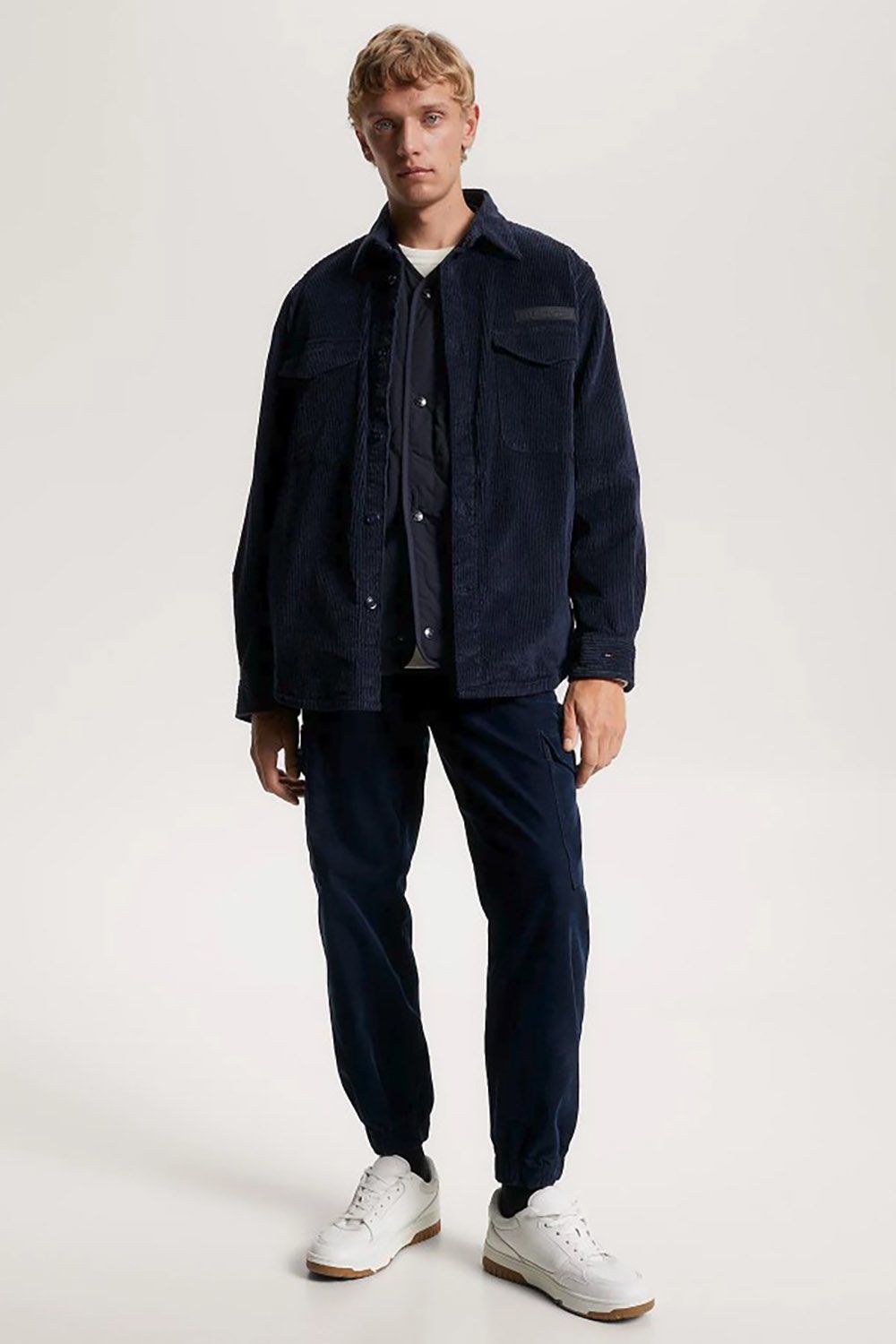 Tommy Hilfiger Overshirt Corduroy Donkerblauw