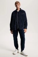 corduroy solid overshirt Blauw